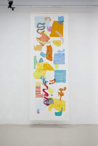 Colour Faboulitious, woodcut on rice paper, 97x270 cm